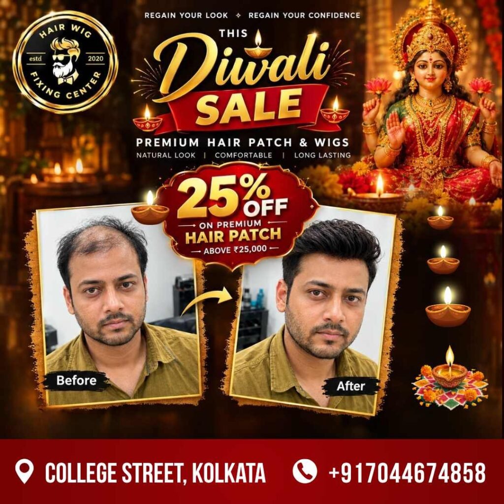 Diwali Special Offer – Get 25% Off on Premium Hair Patch Above ₹25K